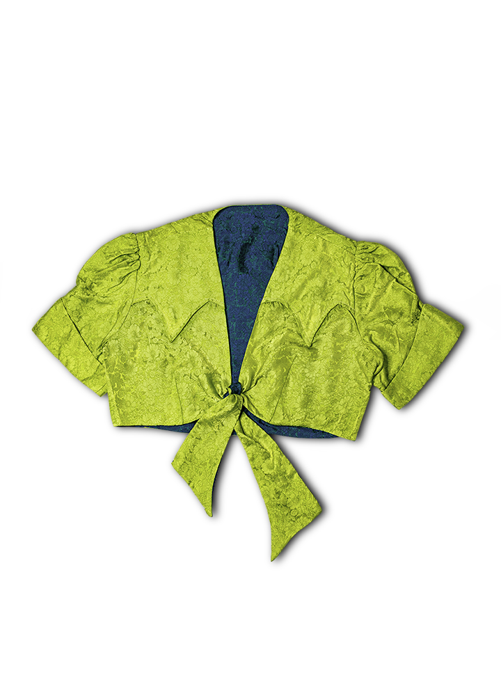 Texas Silk Tie Top in Lime Light